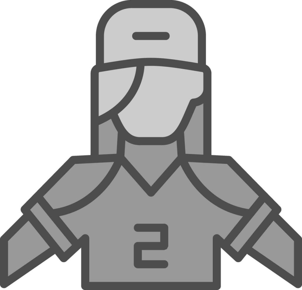 mujer jugador vector icono diseño