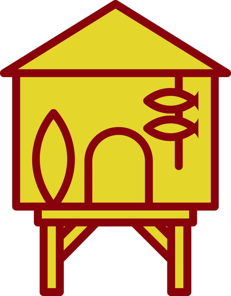 Beach hut Vector Icon Design