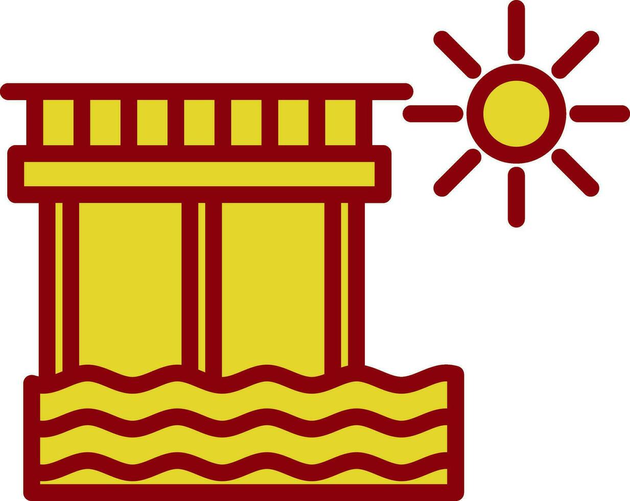 diseño de icono de vector de muelle