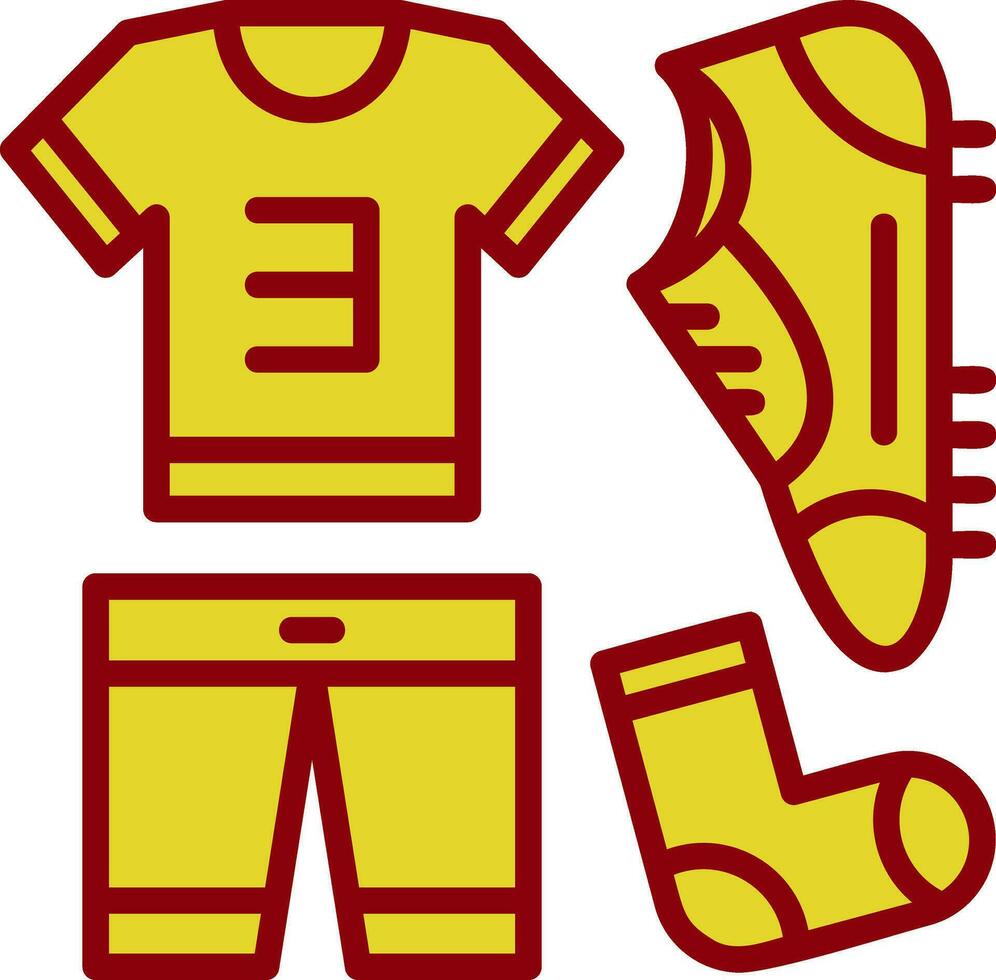 Football uniform Vector Icon Design