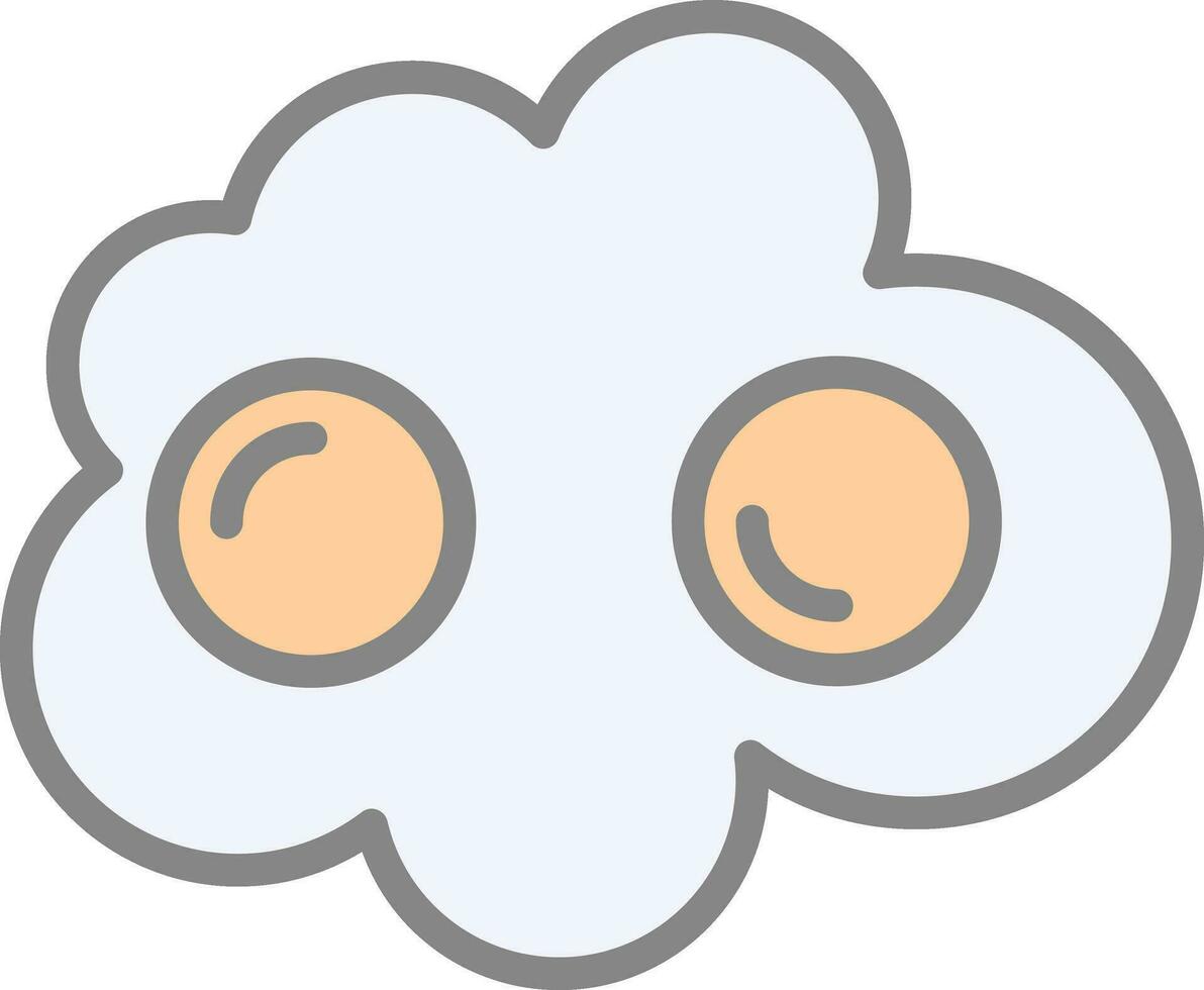 Fried egg Vector Icon Design