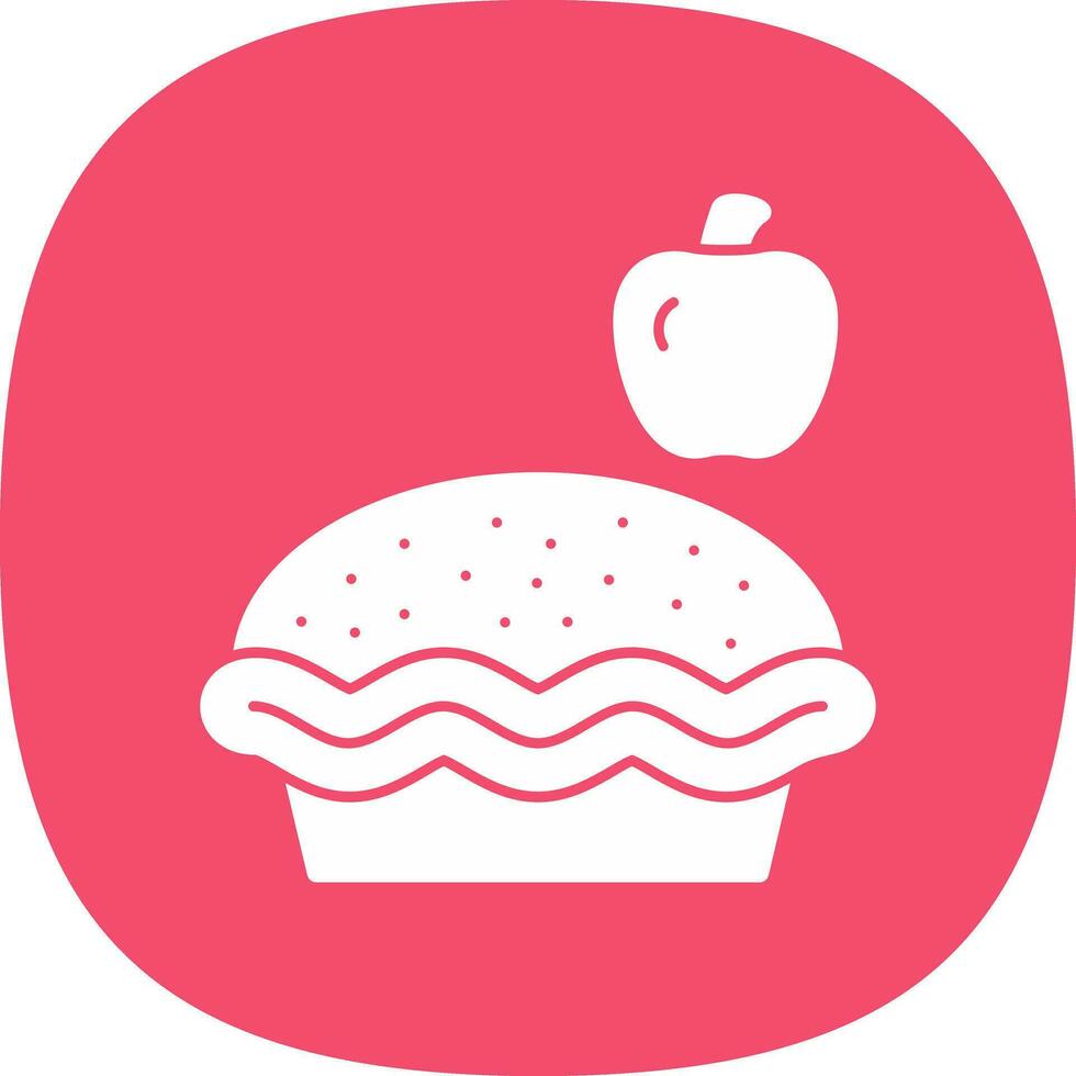 Apple pie Vector Icon Design