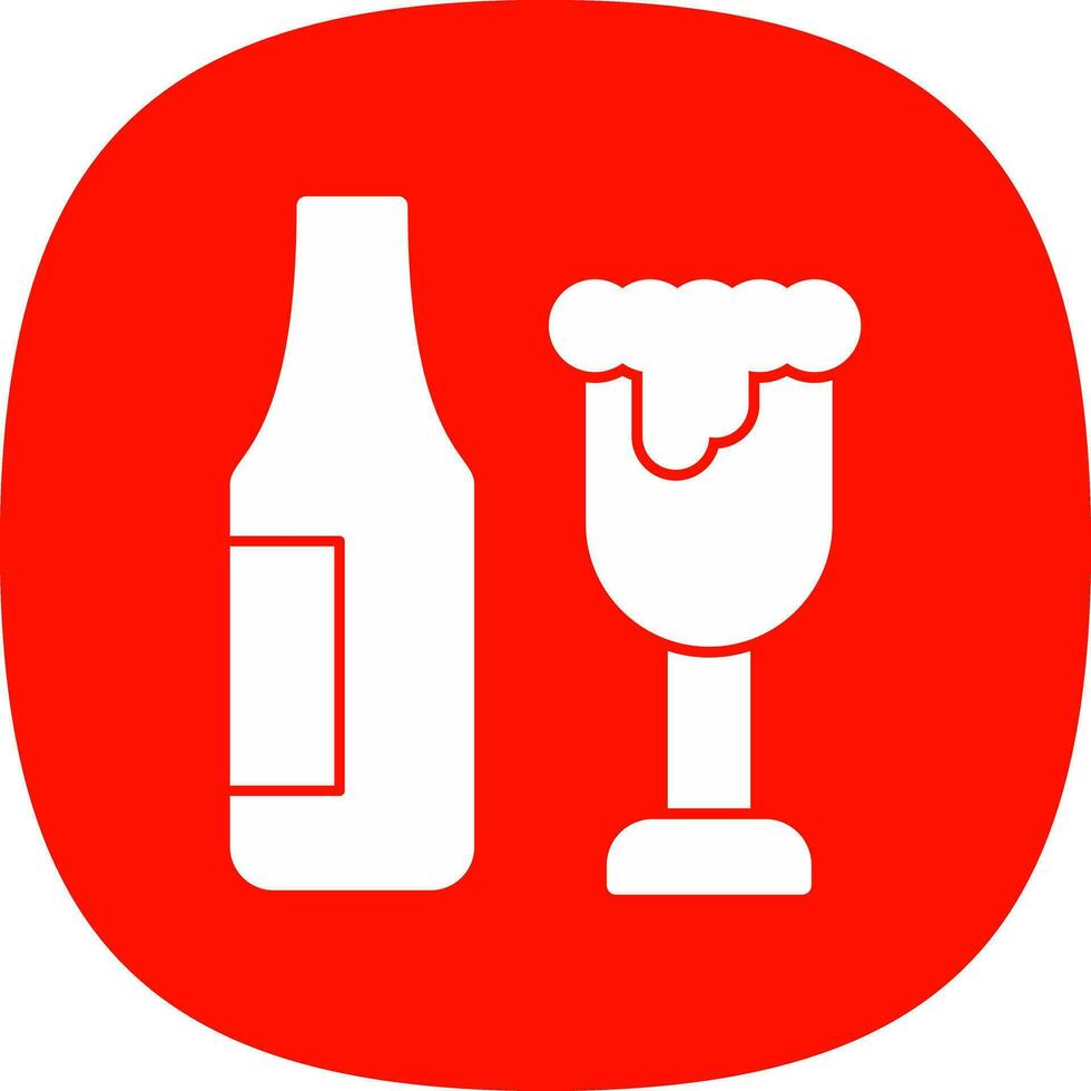medio litro de cerveza vector icono diseño