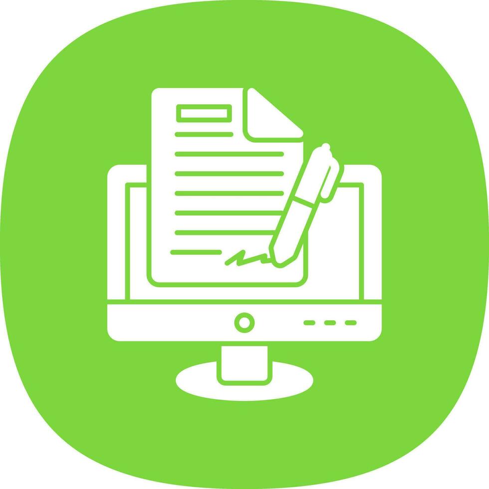 Digital signature Vector Icon Design
