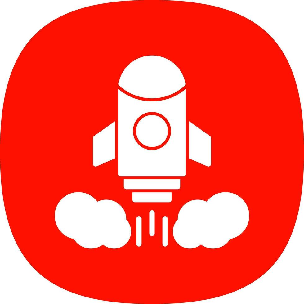 Rocket launch Vector Icon Design