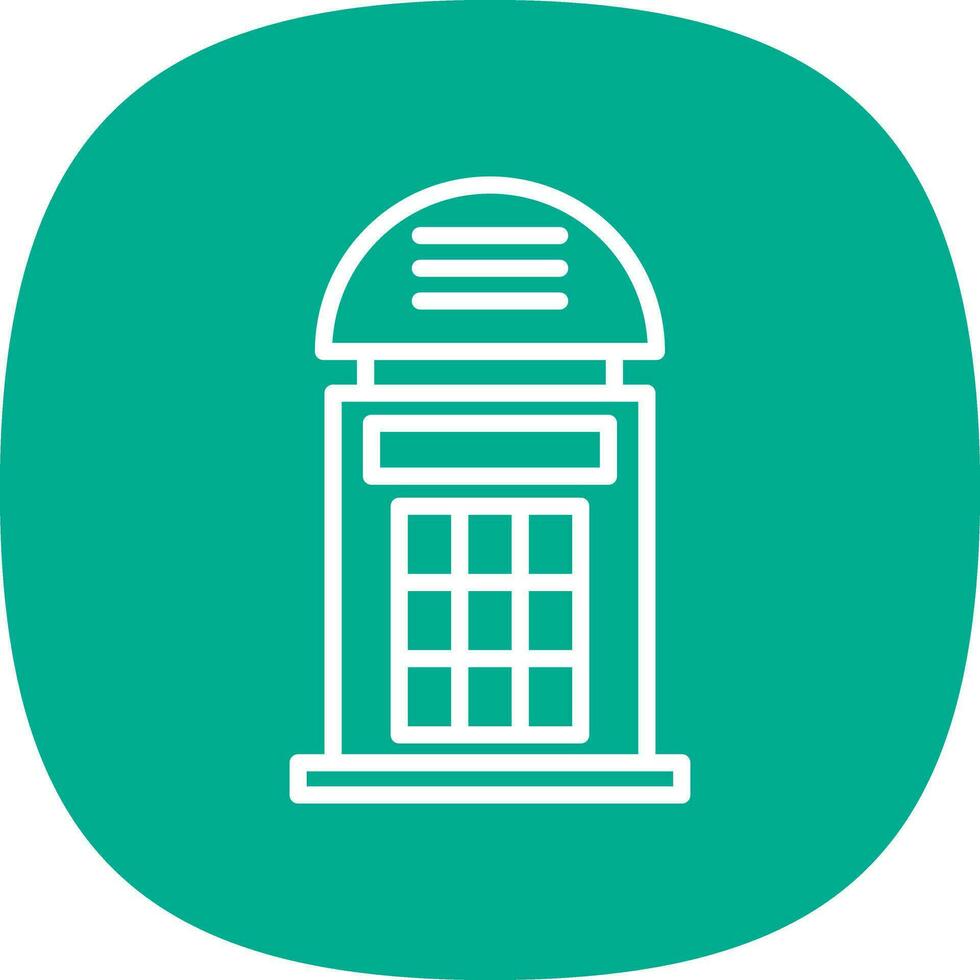 Phone booth Vector Icon Design