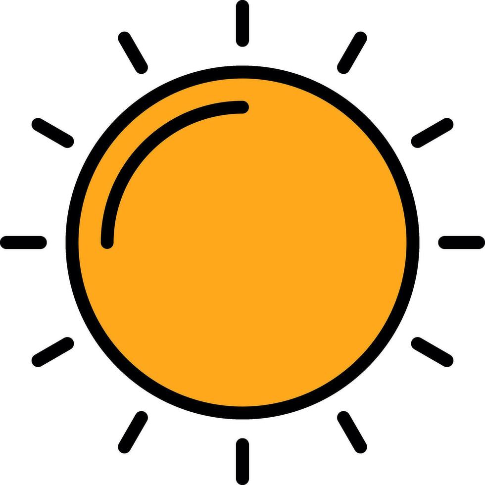 diseño de icono de vector de sol