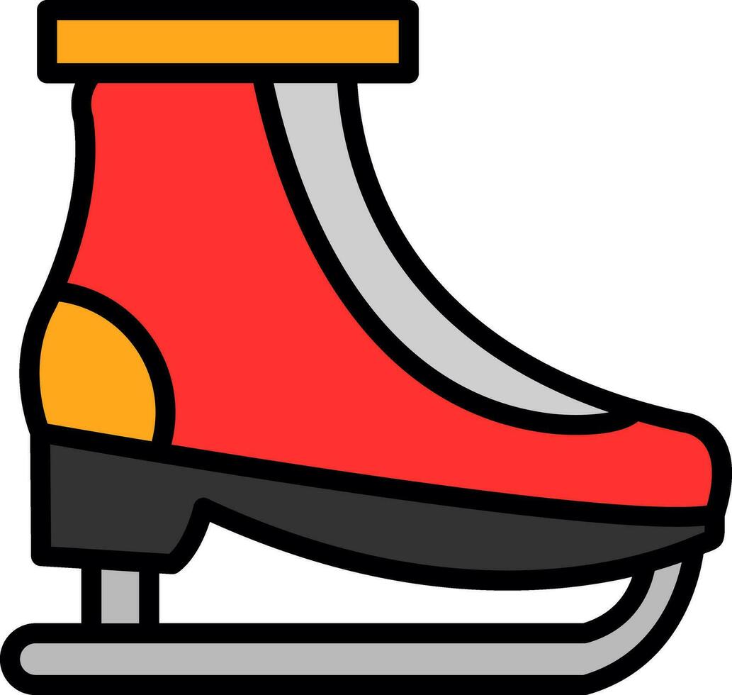 Ice skating Vector Icon Design