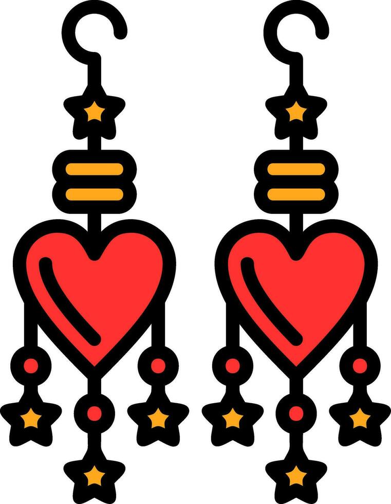 Earrings Vector Icon Design