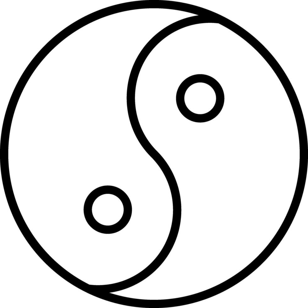 Yin yang Vector Icon Design