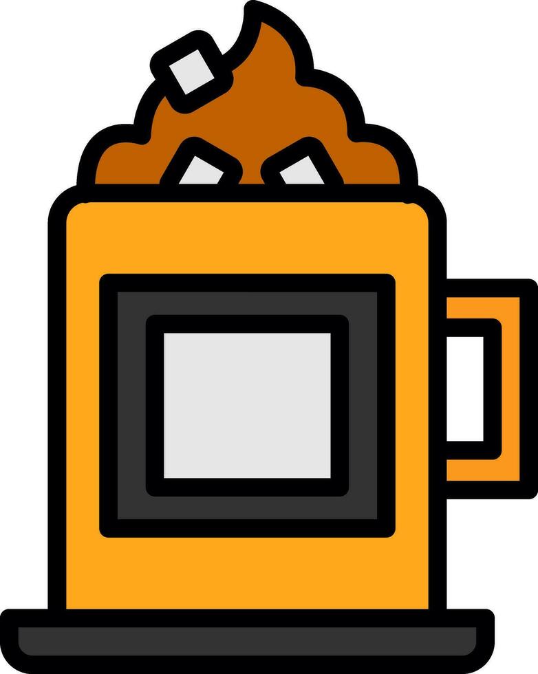 Hot chocolate Vector Icon Design