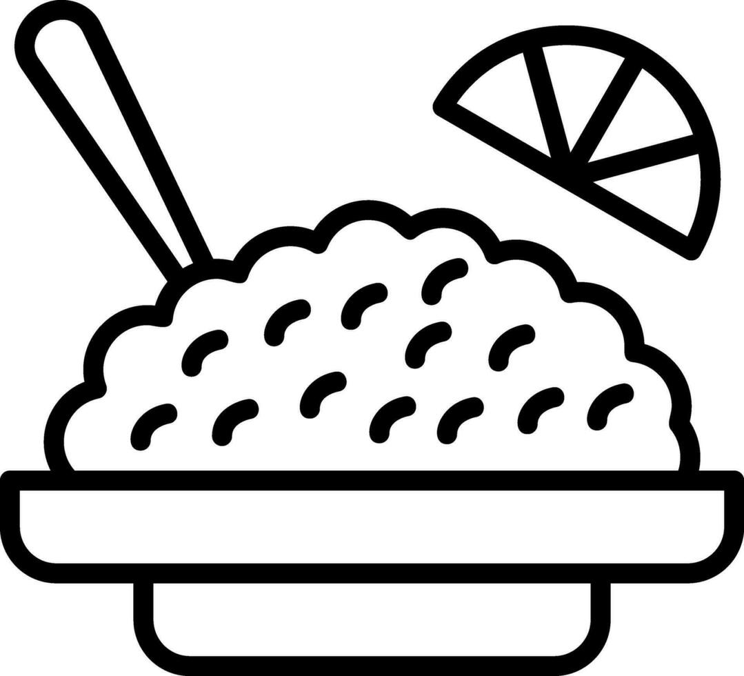 American fried rice Vector Icon Design