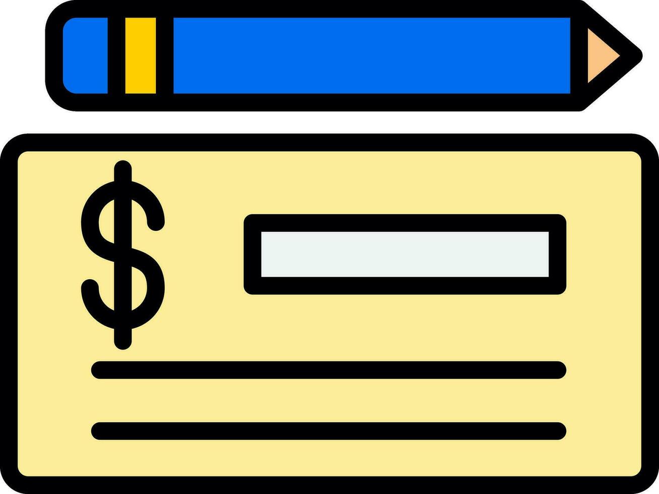 Cheque Vector Icon Design