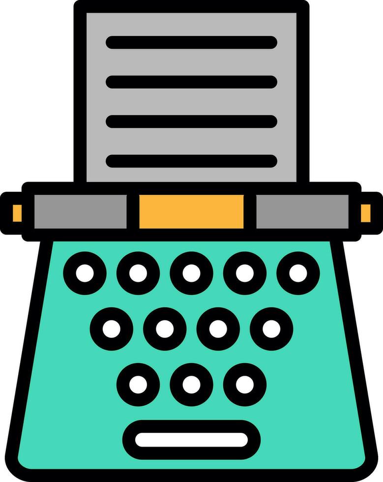 Typewriter Vector Icon Design