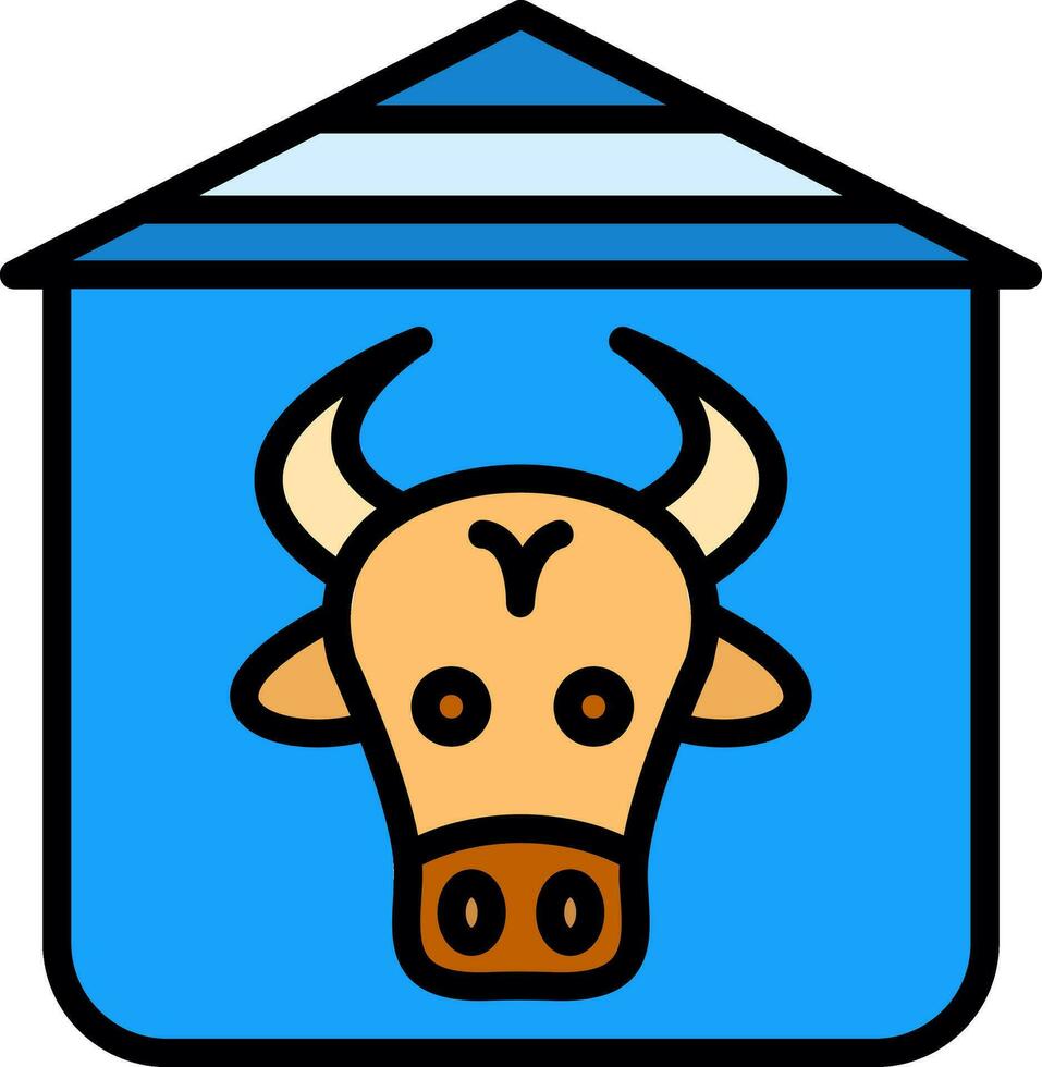 Cowshed Vector Icon Design