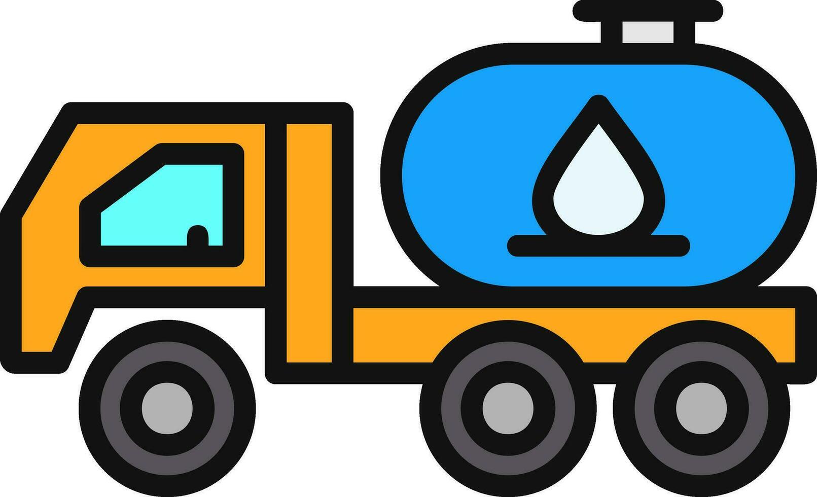 Tanker truck Vector Icon Design