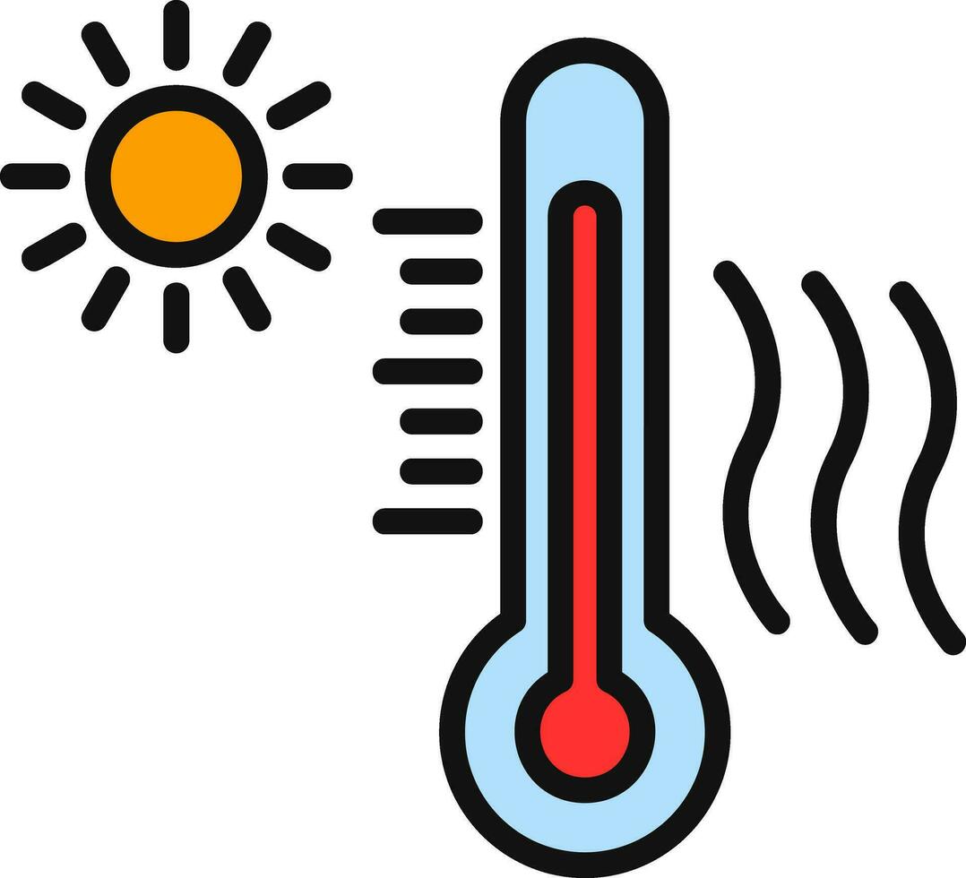 Heat wave Vector Icon Design