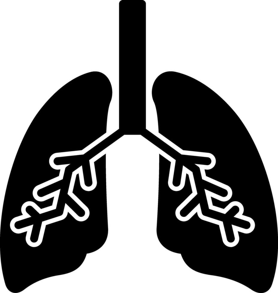 diseño de icono de vector de pulmones