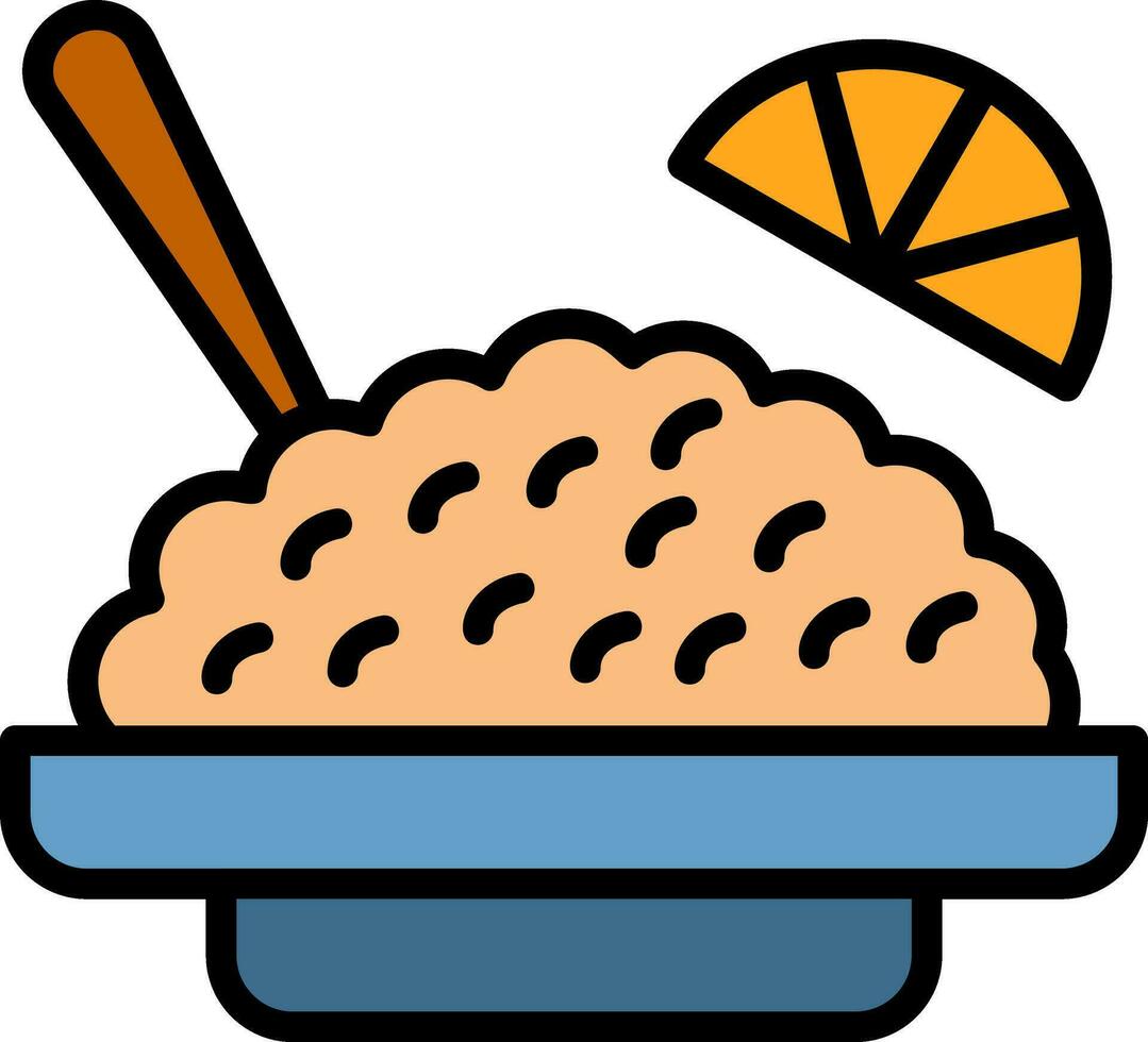 American fried rice Vector Icon Design