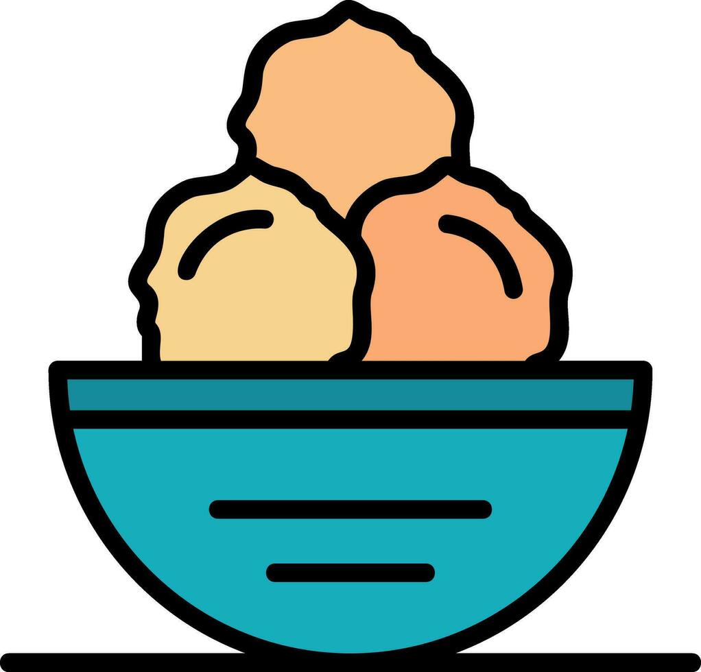 Meatball Vector Icon Design