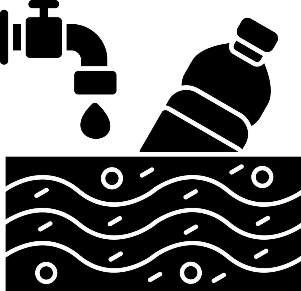 diseño de icono de vector de contaminación de agua