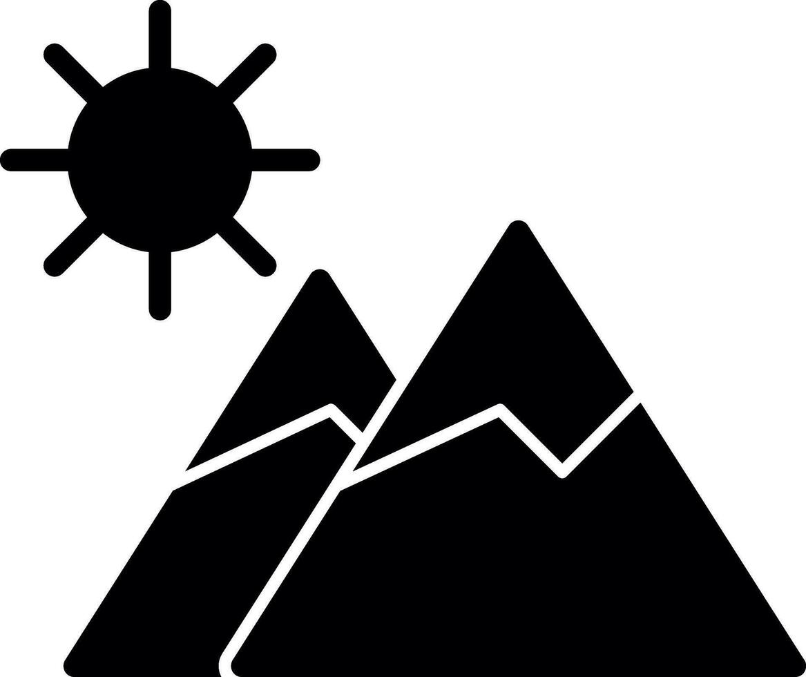 Mountains Vector Icon Design