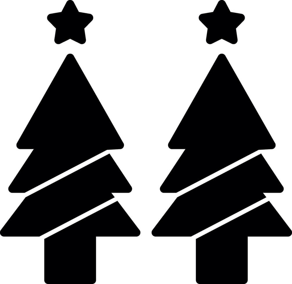 diseño de icono de vector de árbol de navidad