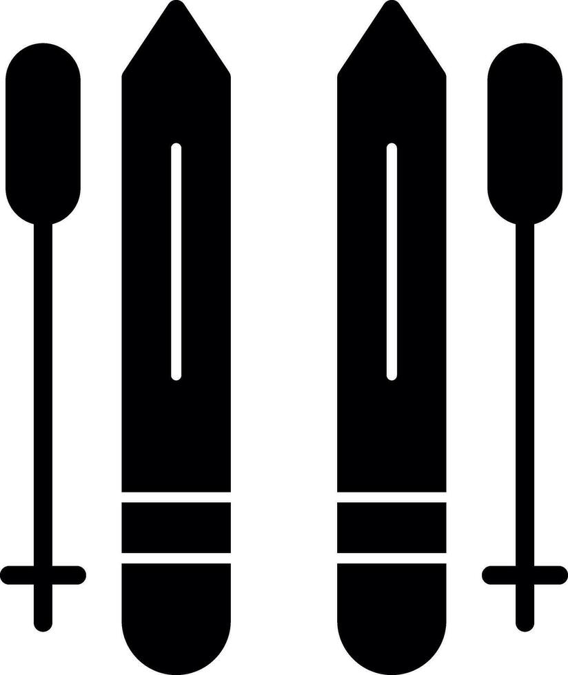 Ski poles Vector Icon Design