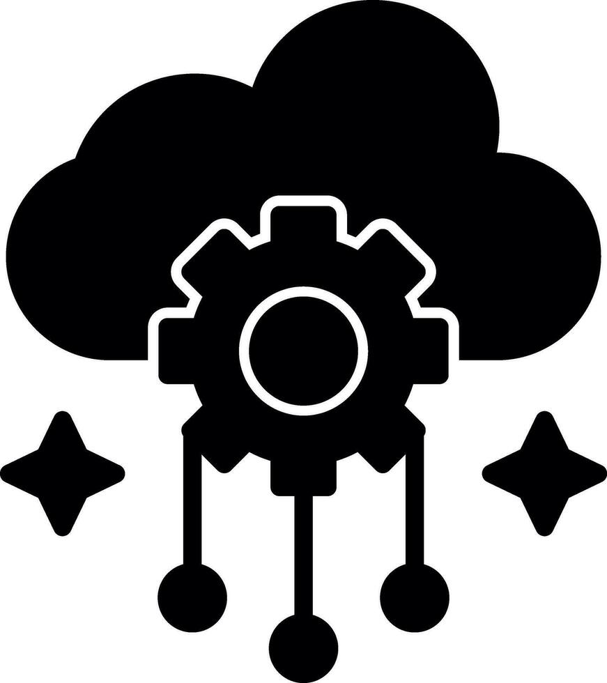 nube inteligencia vector icono diseño