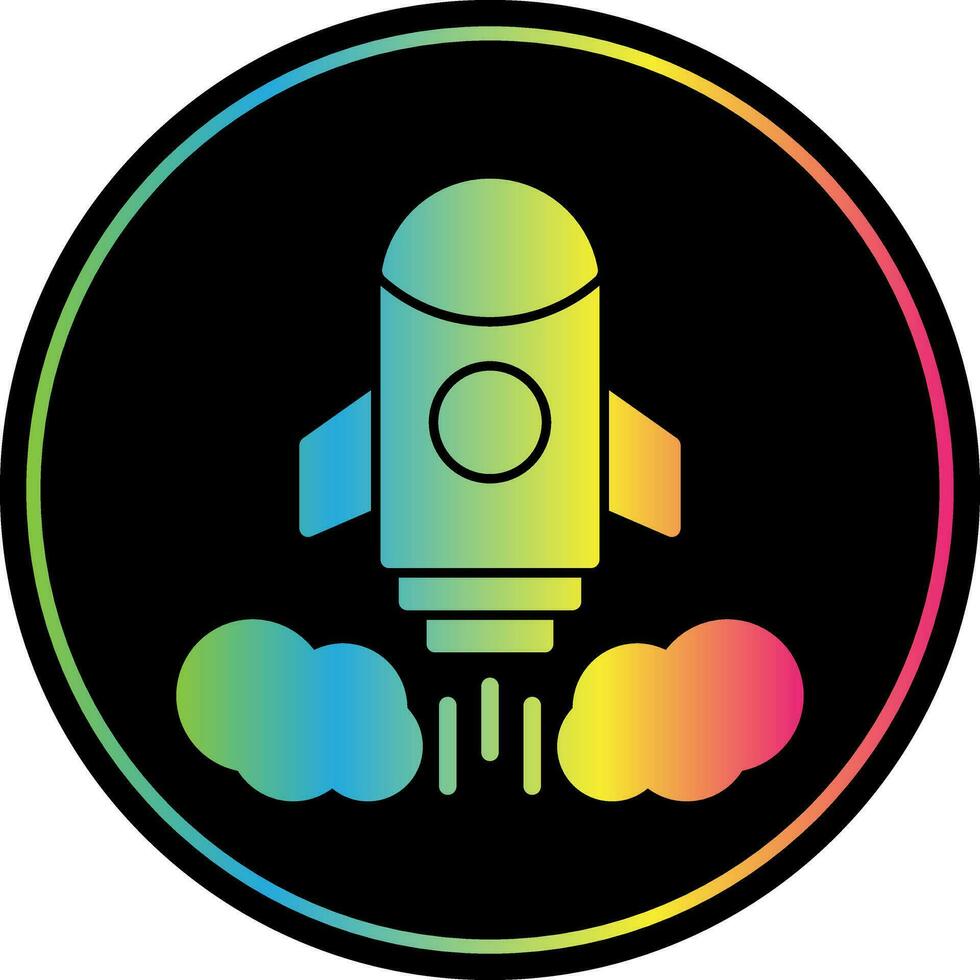 Rocket launch Vector Icon Design