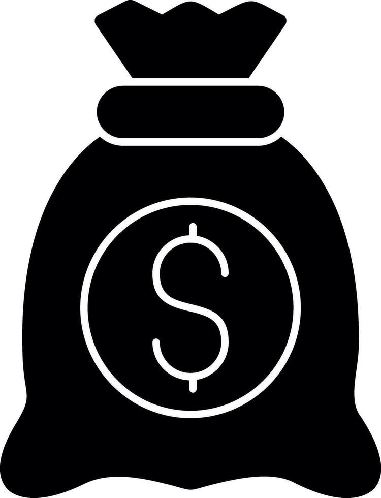 diseño de icono de vector de bolsa de dinero