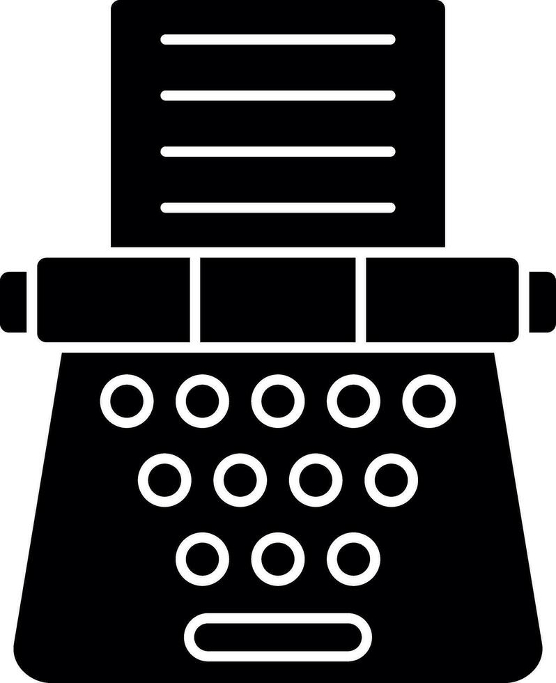 Typewriter Vector Icon Design