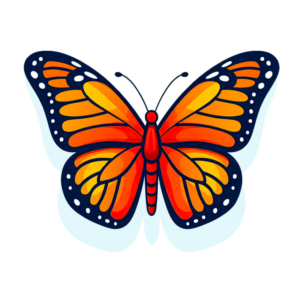 Monarch butterfly png generative ai