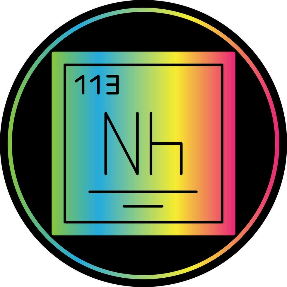 nihonium vector icono diseño