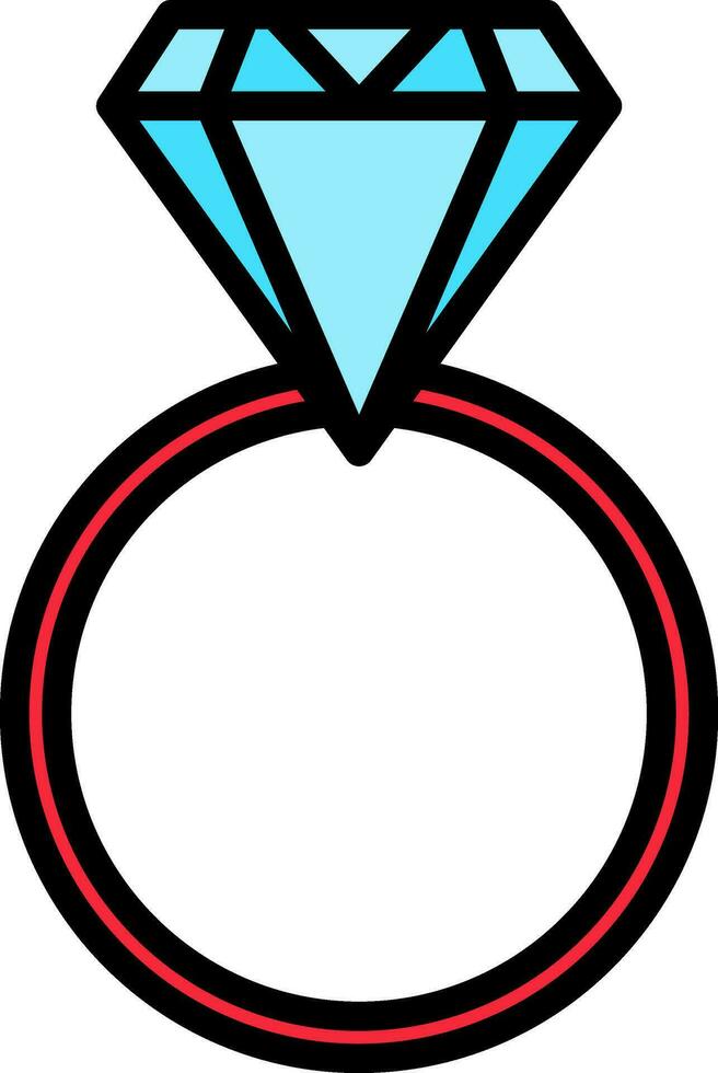 Diamond ring Vector Icon Design
