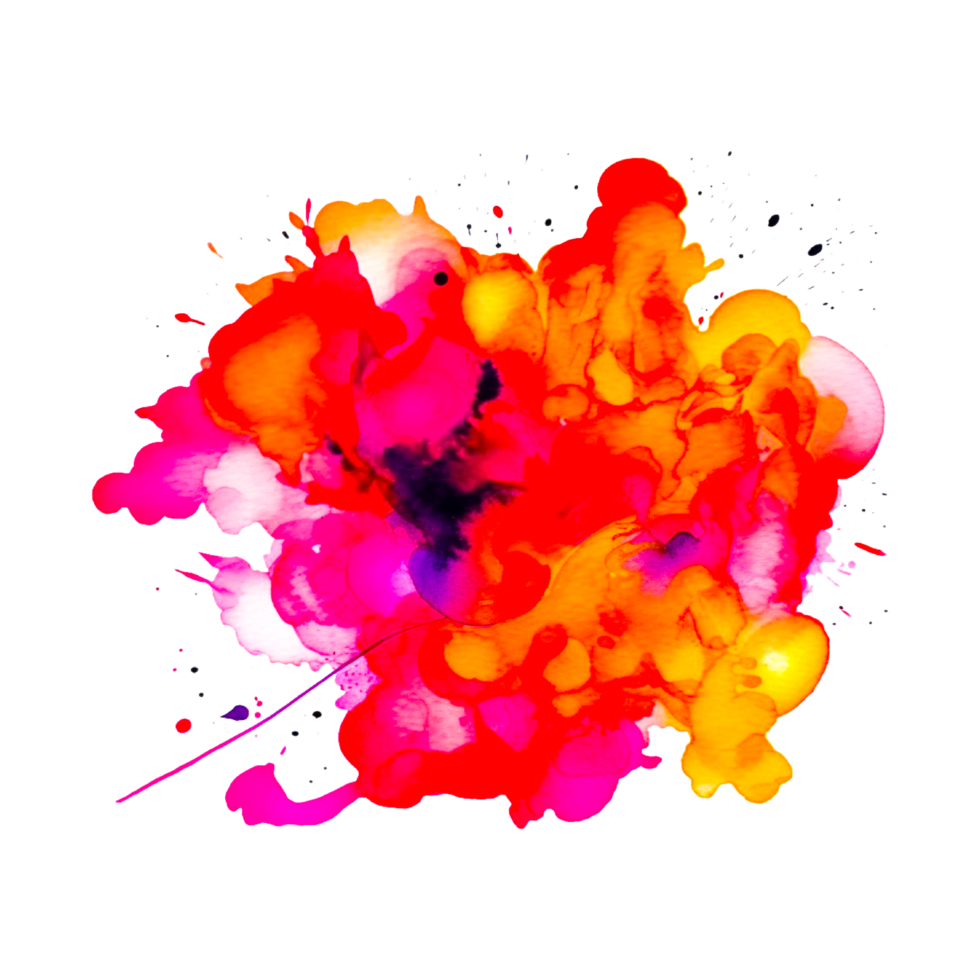 Paint splashing png generative ai