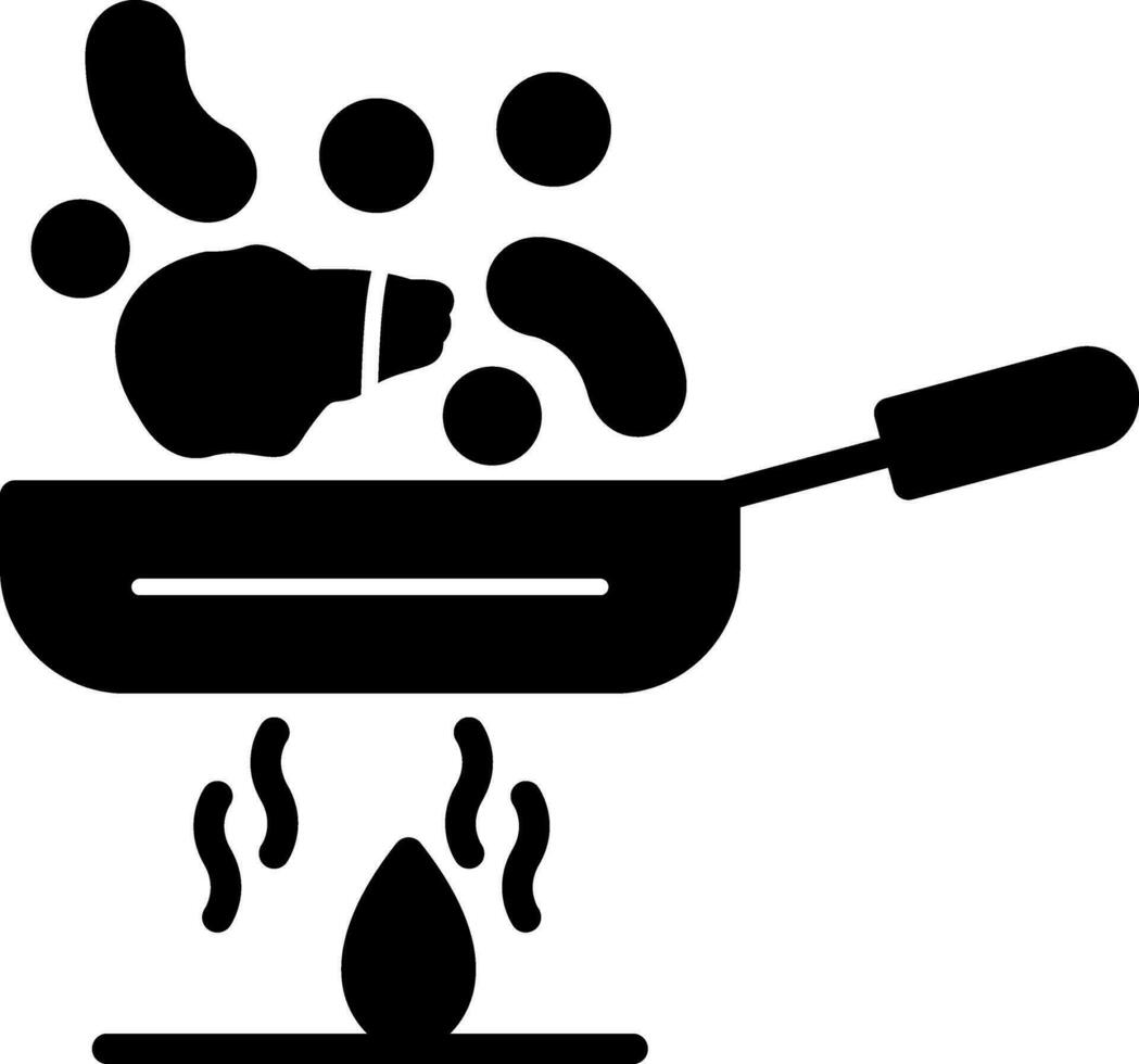 Stir fry Vector Icon Design