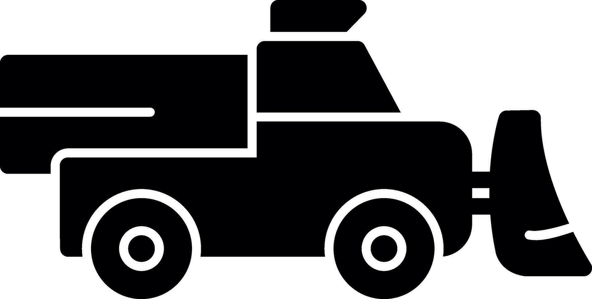 Snowplow Vector Icon Design