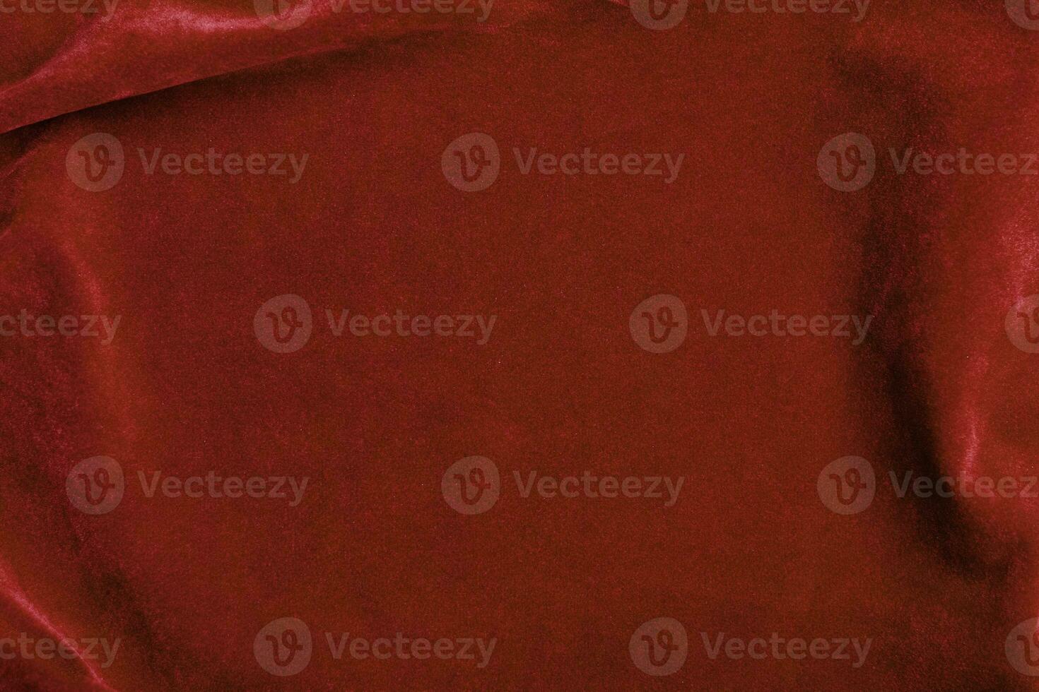 Red velvet fabric texture used as background. red fabric background of soft and smooth textile material. There is space for text. photo