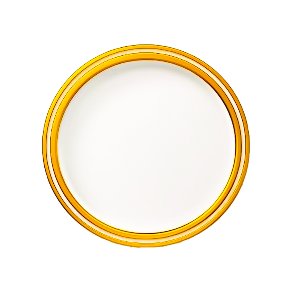 Circle Gold Border Background PNG generative ai