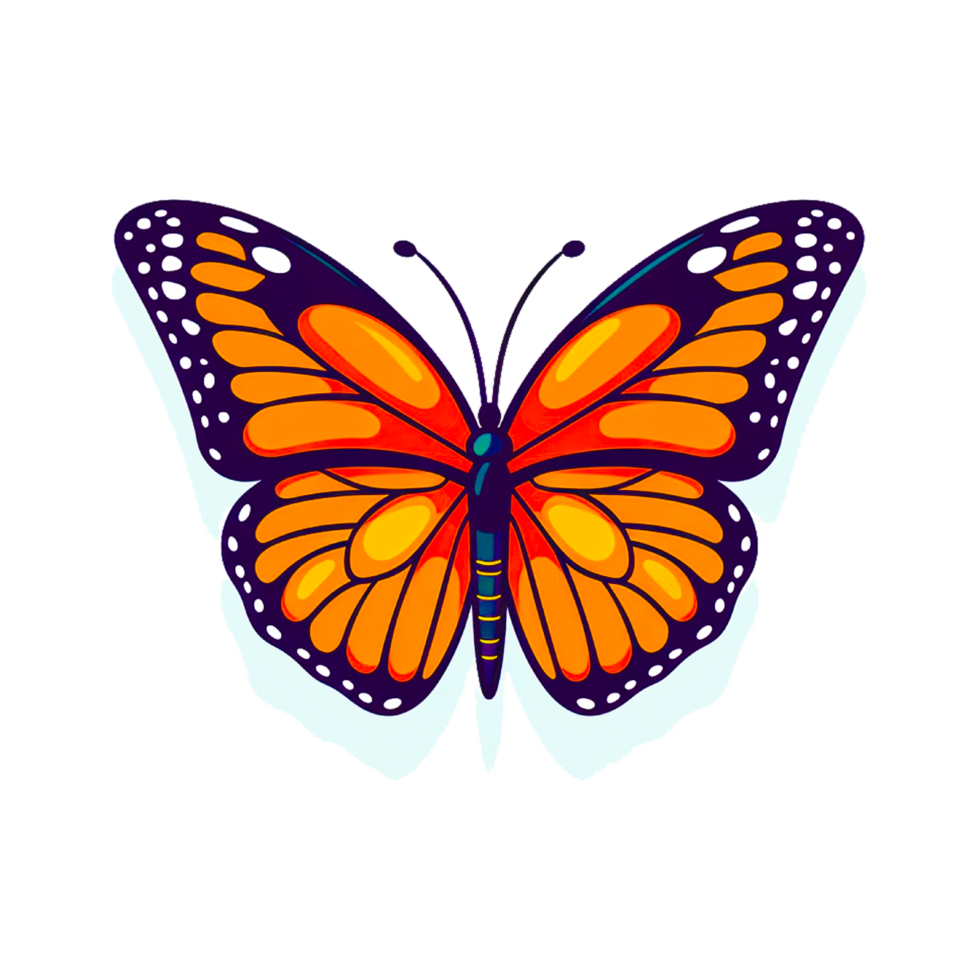 Monarch butterfly png generative ai