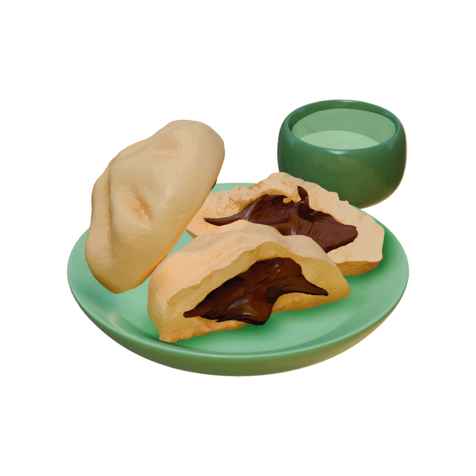 Bakpao 3d asset png