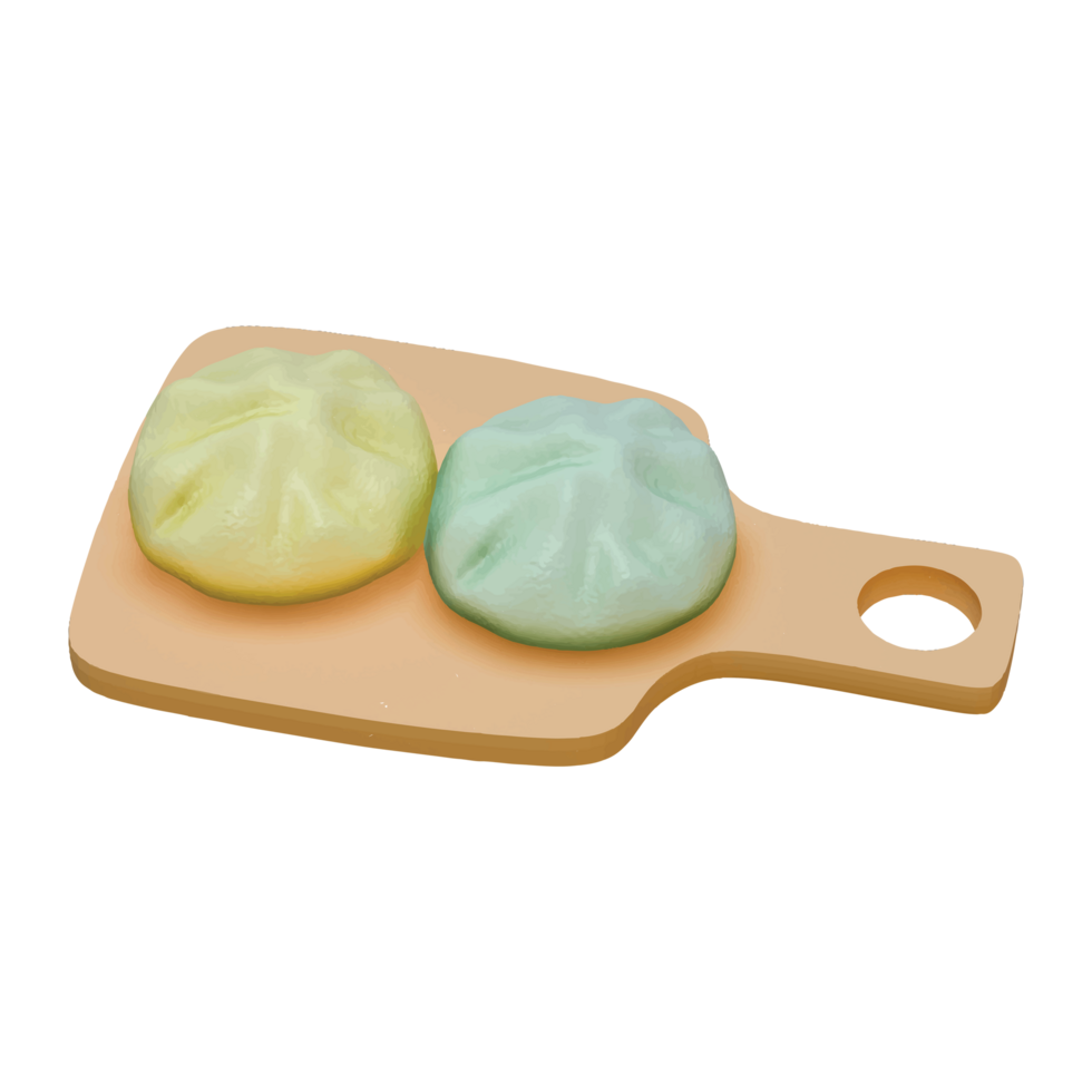 Bakpao 3d asset png