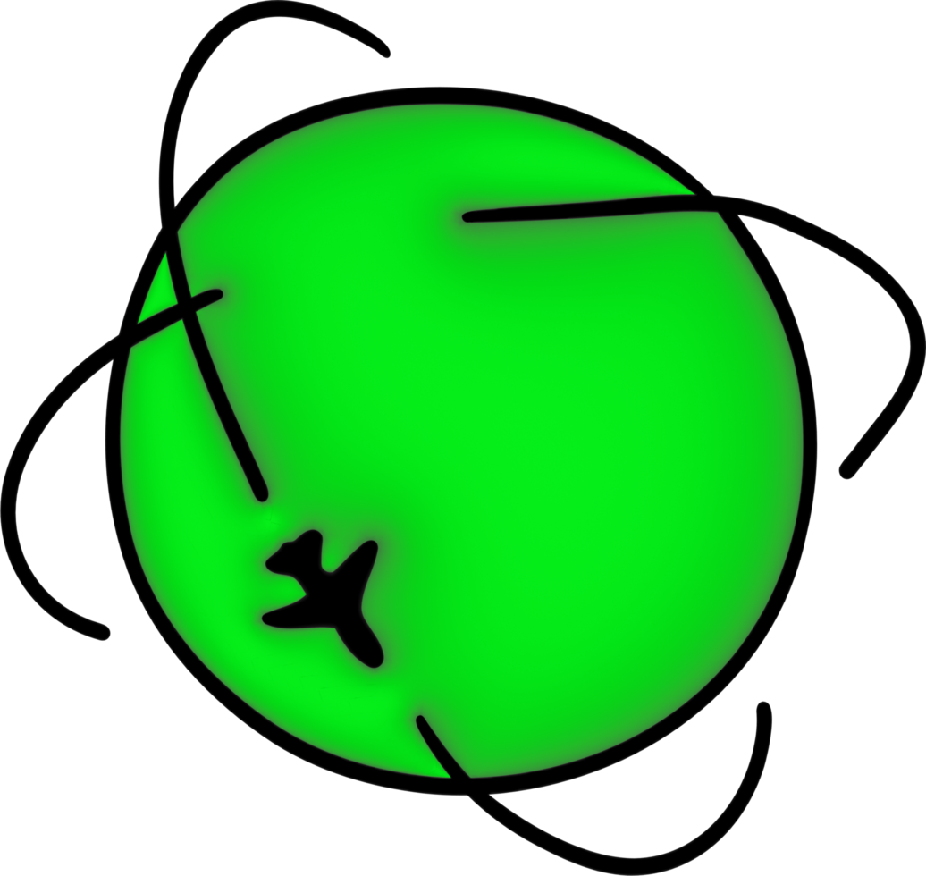 3d groen planeet png