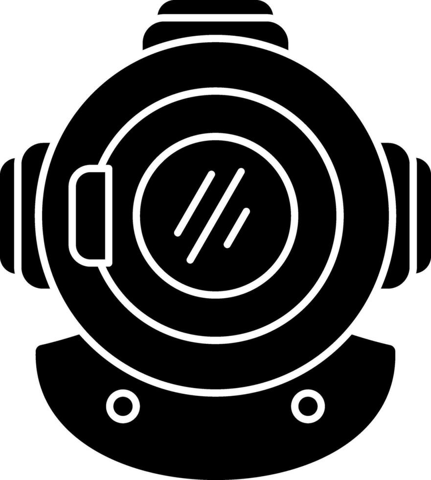Diving helmet Vector Icon Design