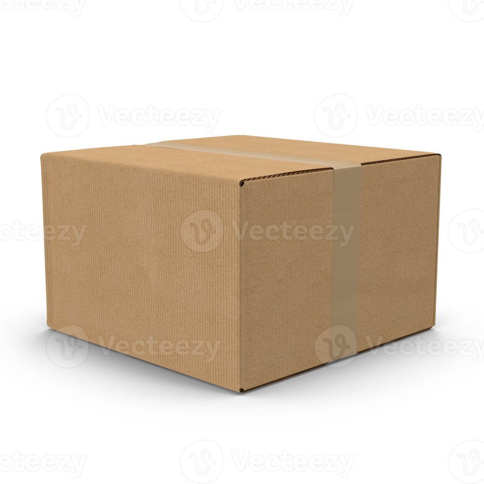 Kraft Cardboard Box png