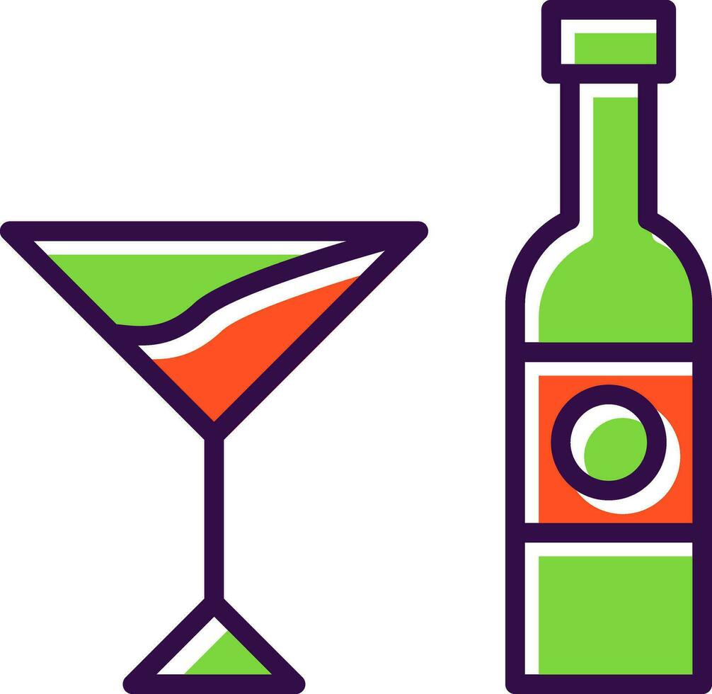 Alcoholic drink Vector Icon Design