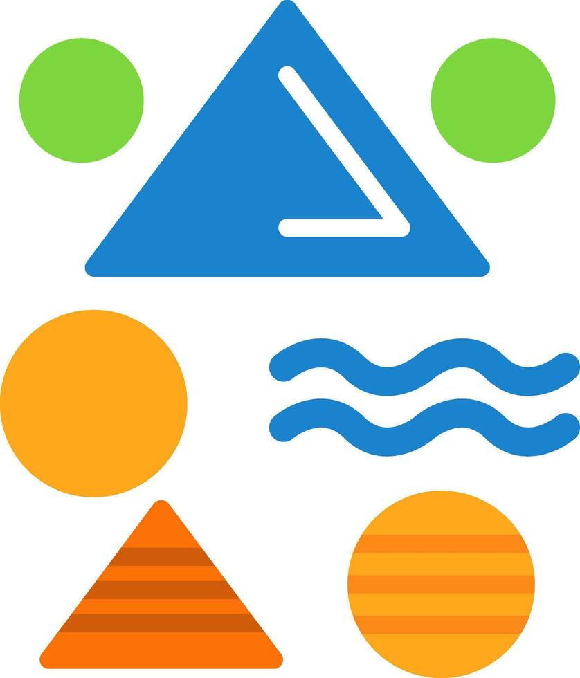 Memphis style Vector Icon Design