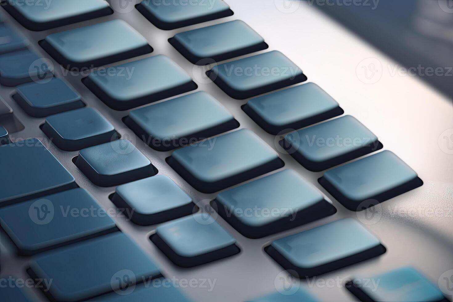 Closeup Image of Portable Keyboard Mockup. Generative AI Digital Technology. photo