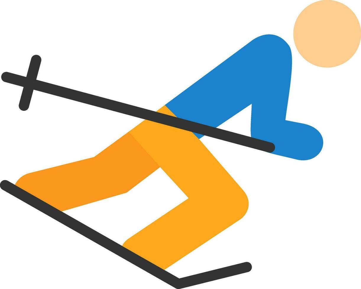 Skier Vector Icon Design